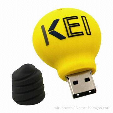 PVC USB Flash Drive, Customized Designs and Logos are Accepted, Various Colors or Pantone Match